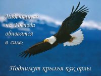Блокнот - "Надеющиеся на Господа обновятся в силе; Поднимут крылья как орлы".